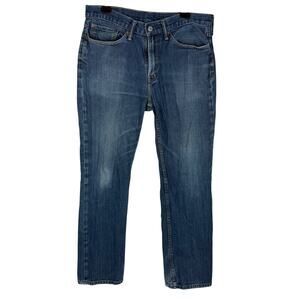 Levi's 514 Jeans Men 34x32 Blue Denim‎ Mid-Rise Medium Wash Straight Leg Zip Fly